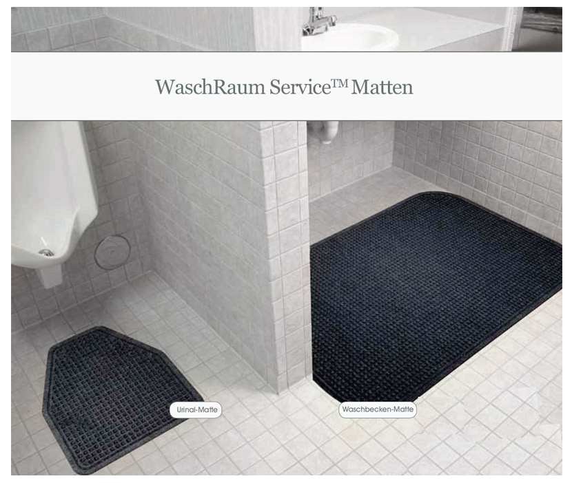 Waschraum-Matten und Urinal-Matten - von Textile Mietdienste Hiller